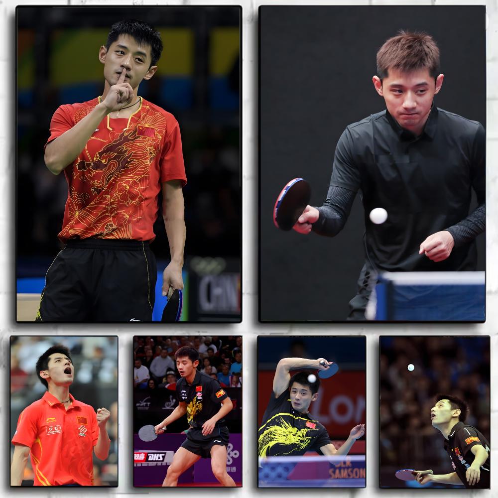 Table Tennis Zhang Jike - Pôster de tênis de mesa Zhang
