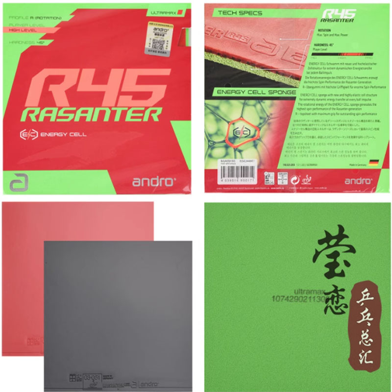 Table Tennis Rubber - Borracha de Tênis de Mesa Andro