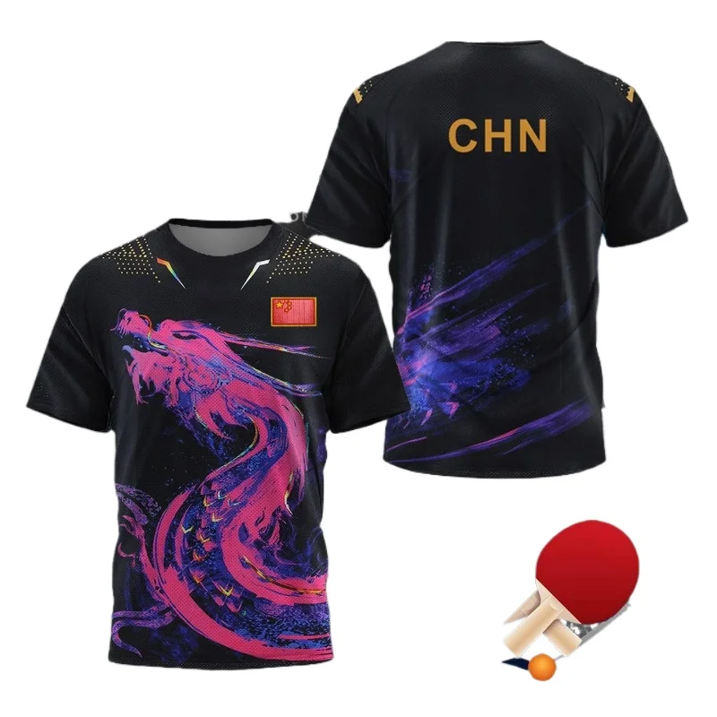 Table Tennis Zhang Jike - Camiseta Gráfica de Tênis de Mesa