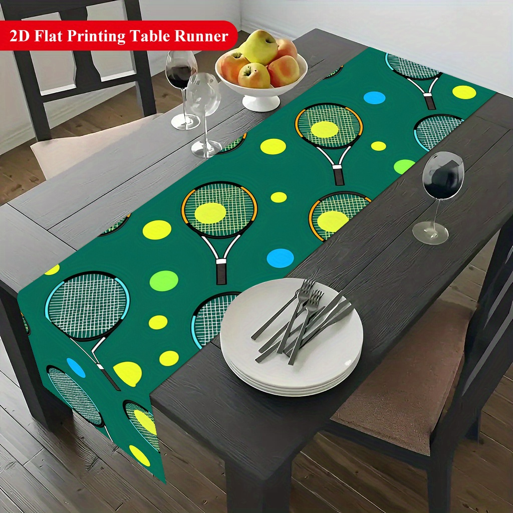 Caminho de mesa com estampa de - Table Tennis News Today avaliação e preço